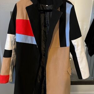 Colorblock Women's Coat